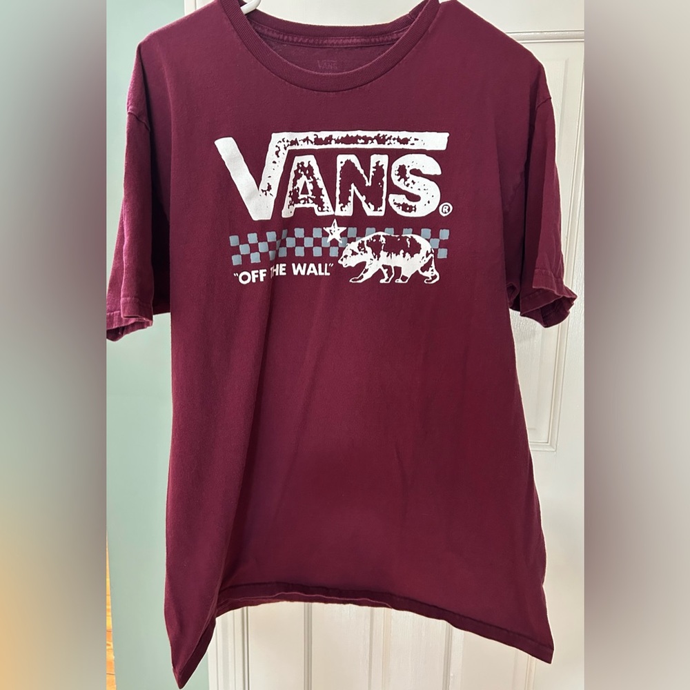 Men’s Large Vans Maroon Graphic T-Shirt